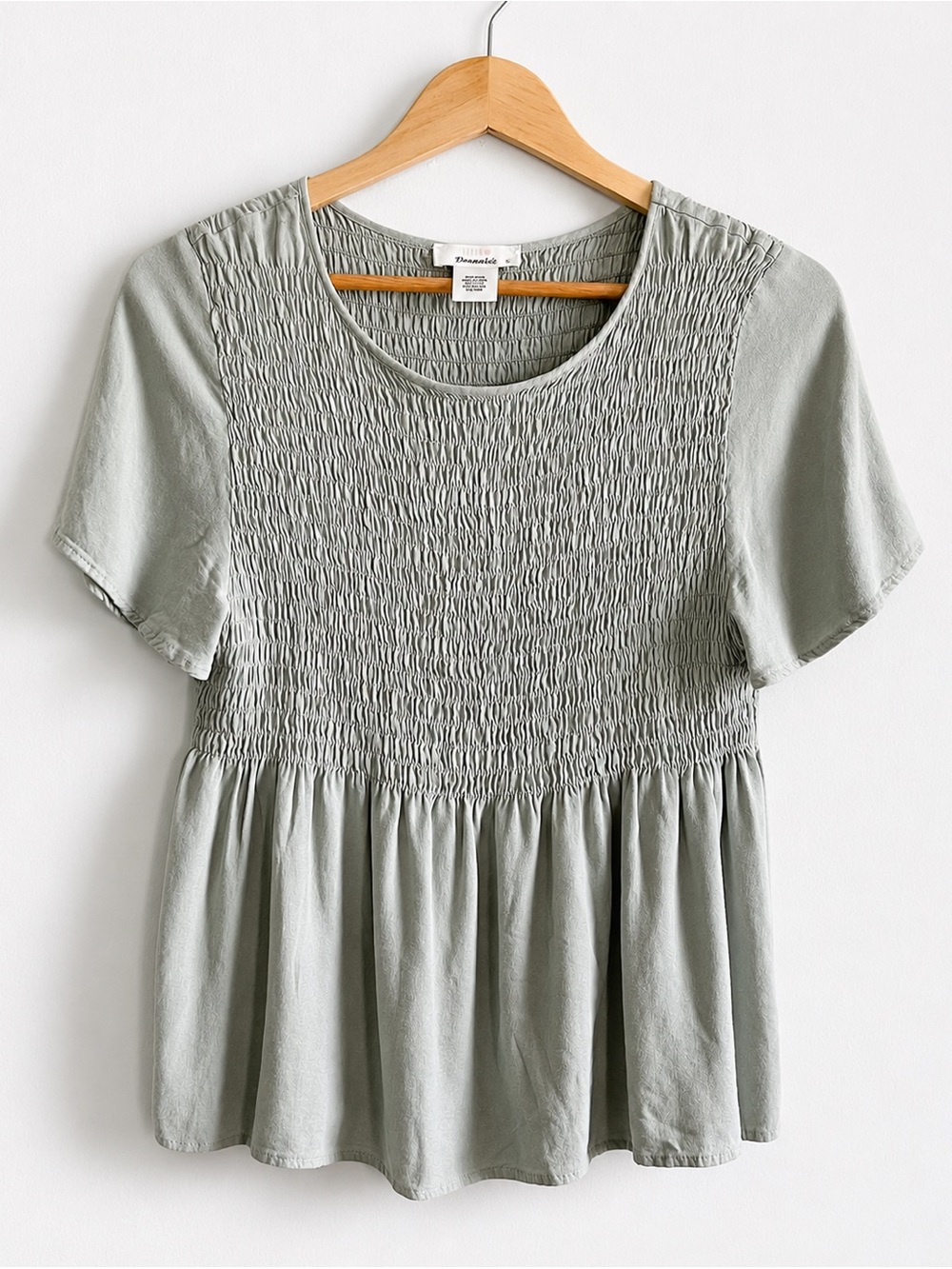URBAN Romantics | Cottagecore, Boho, Sage Green, Peasant Top | Size: L